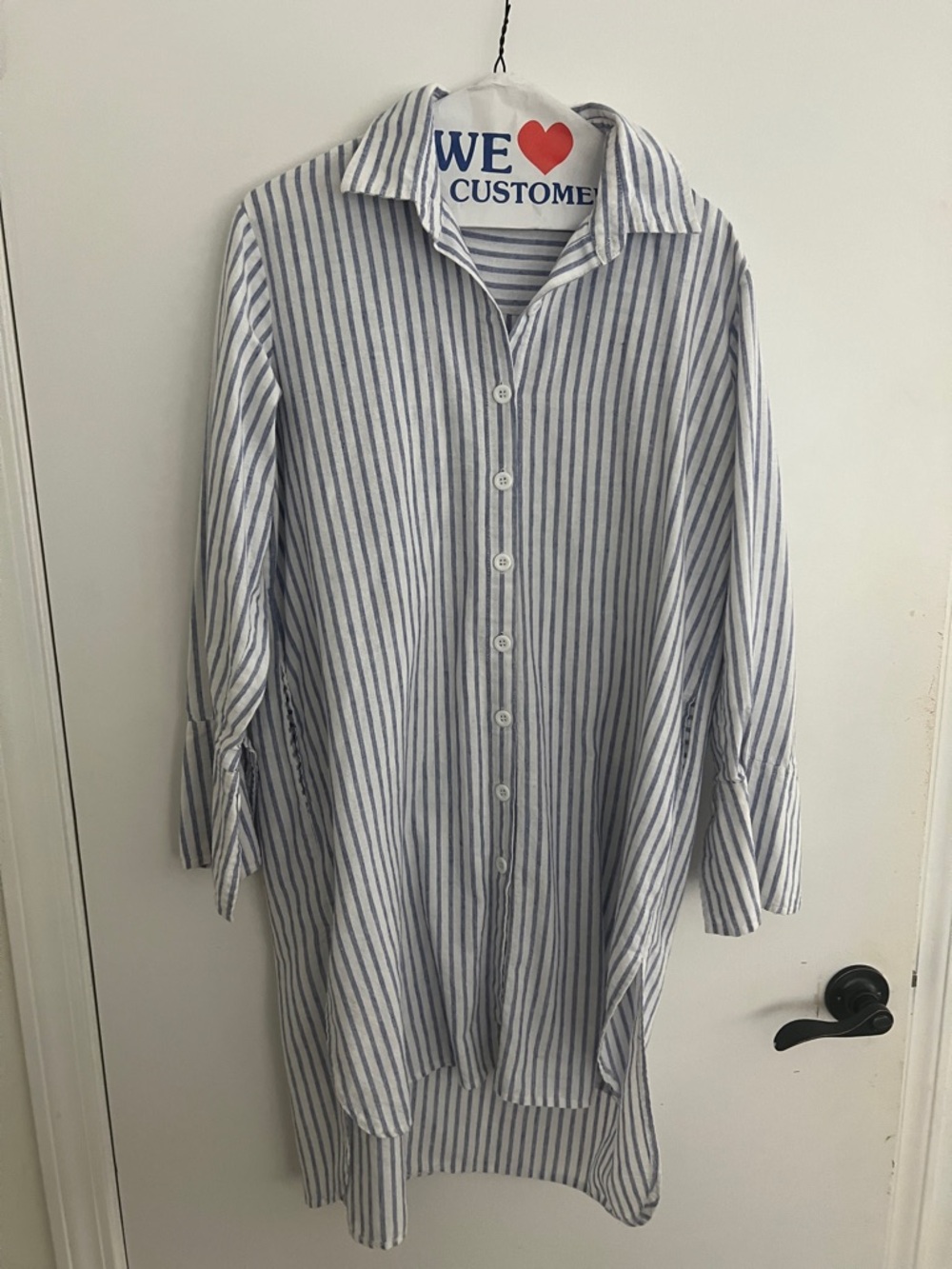 Ljc designs striped nautical oversized shirt
